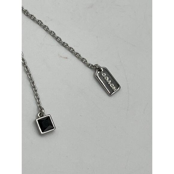 COACH Chubby C Logo Crystal Charm Signature Women’s Slider Bolo Bracelet New - Picture 7 of 8